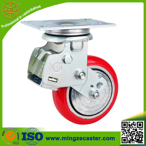 Heavy Duty Polyurethane Cast Iron Shock Absorption Caster Wheel