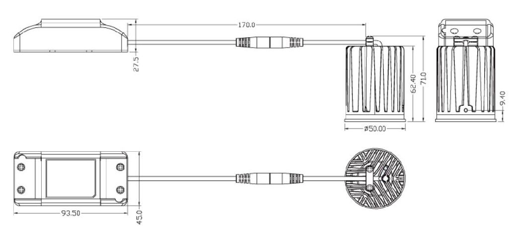 4inch 7W Commercial Recessed Ceiling LED Ceiling Emergency Downlight