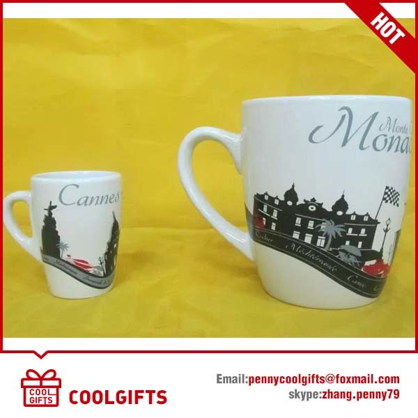 Promotional porcelain Tea Cup, Ceramic Mug with Customized Print