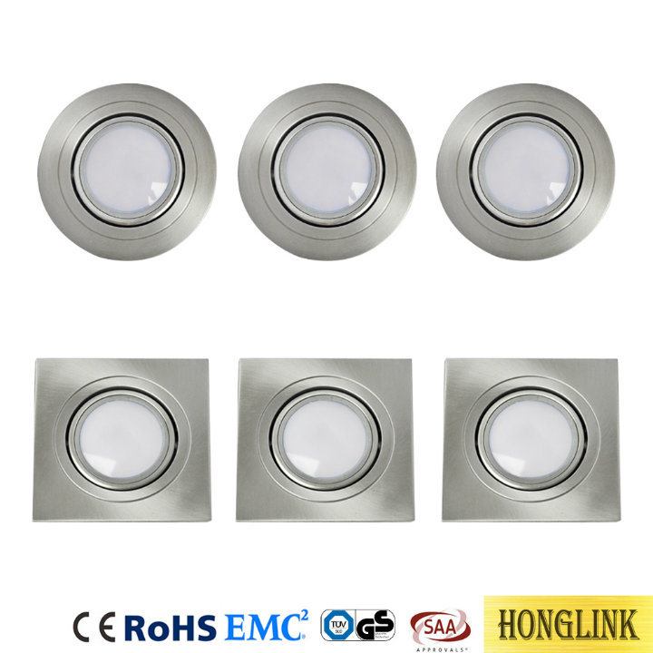 IP44 Tilt Square 5W Dimmable Recessed Ceiling LED Downlight