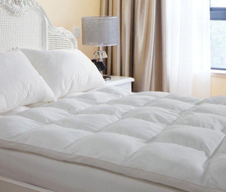 Pure White Feather Down Mattress Topper