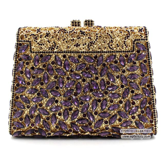 Popluar Design Lady Fashion Evening Crystalstone Clutch Bag Rhinestone Leb754