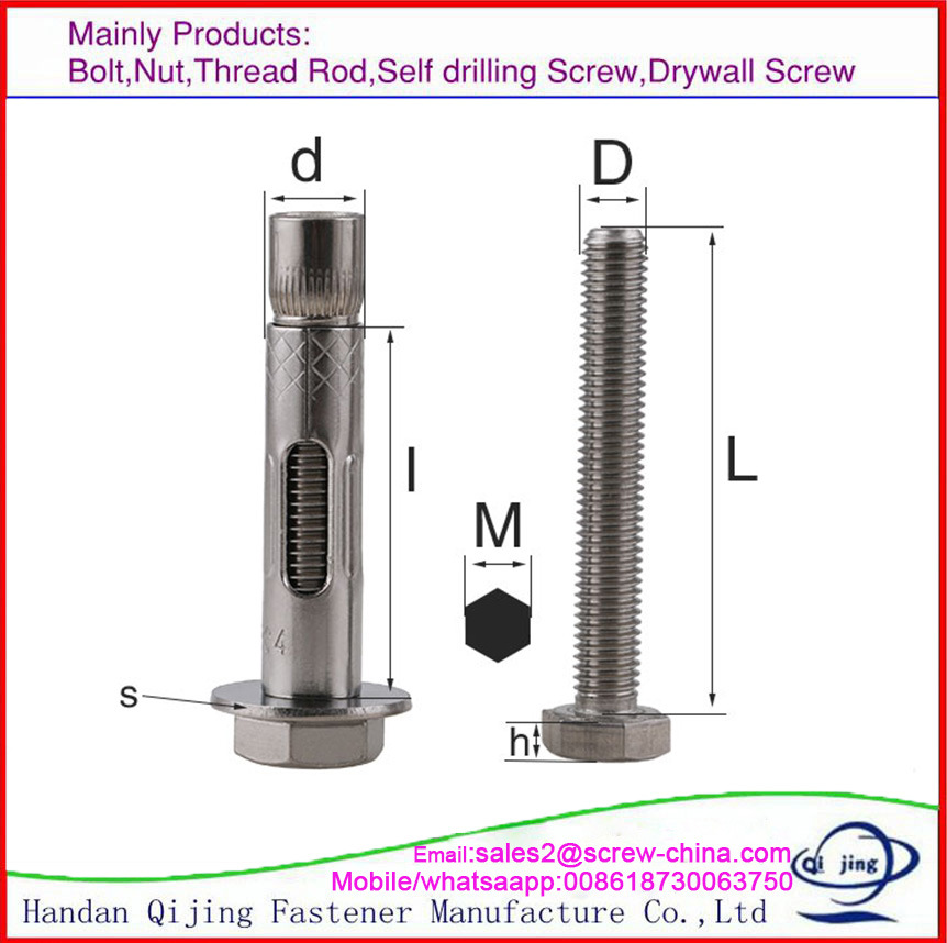 Carbon Steel Foundation Anchor Bolts/Wedge Anchor Bolts