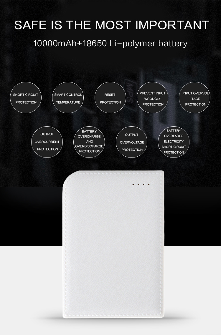 10000mAh Li-ion Mobile Battery Portable Power Bank