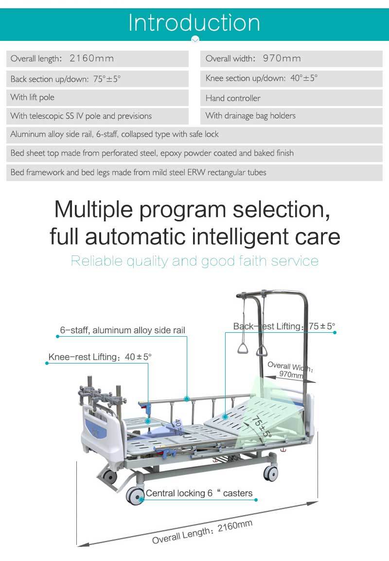 ISO9001&13485 Certification Cheap Hospital Lumbar Traction Bed