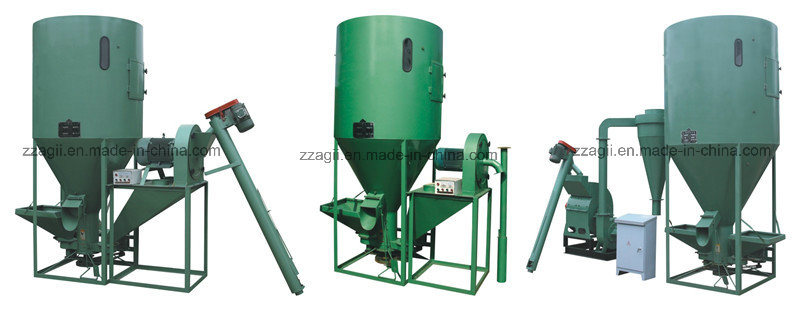 Small 500kg Batch Vertical Crusher Mixer Grain Grinder and Mixer