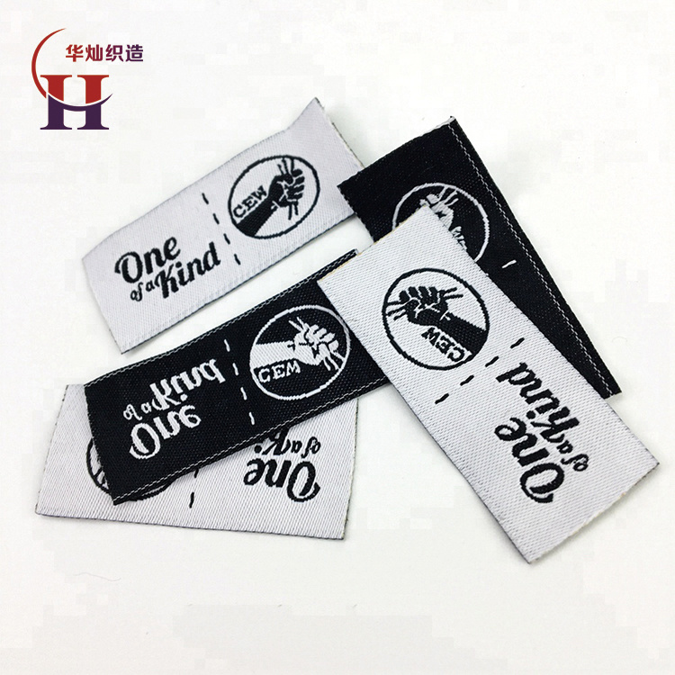 Custom Home Textile Labels Garment Care Woven Labels for Clothing