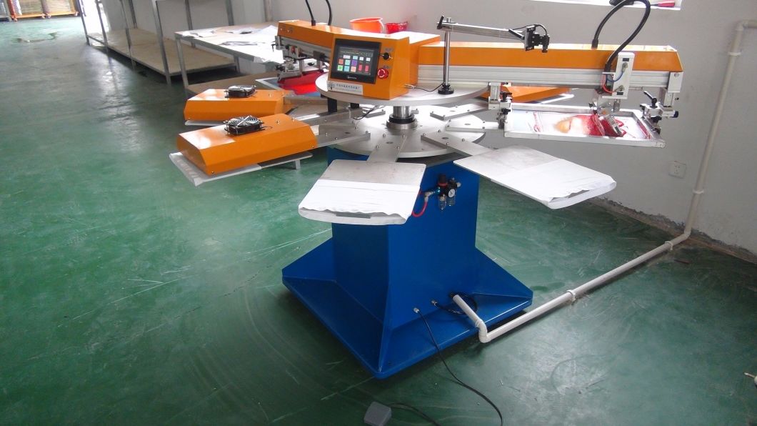 Round Shape Automatic Double Colour Screen Printer.