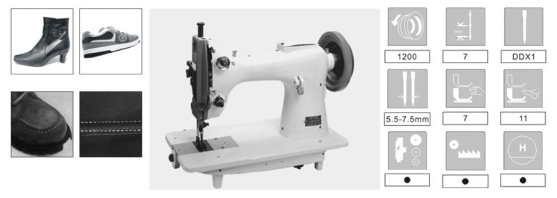 Xs0068 Single Needle Moccasin Industrial Learther Bag Stitching Sewing Machine