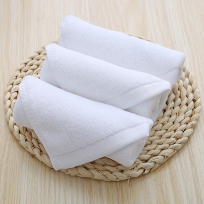 Plain Dyed Cotton Terry Hand Towels White Color