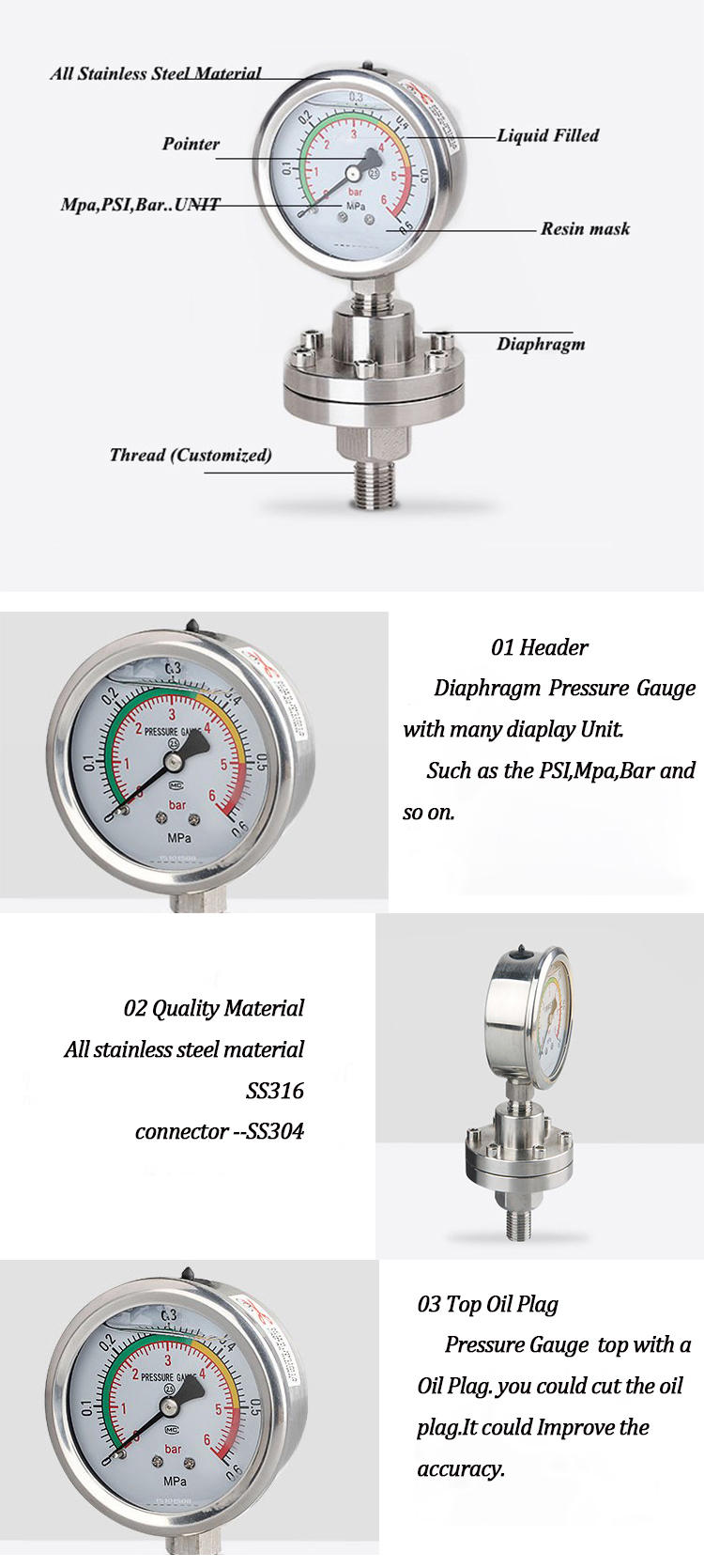 Refrigerant Manifold Pressure Gauges