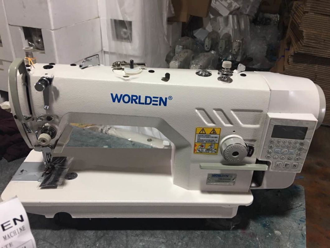 Wd-9910-D4 Direct Drive Lockstitch Machine with Auto-Trimmer and Auto Pressure Foot.