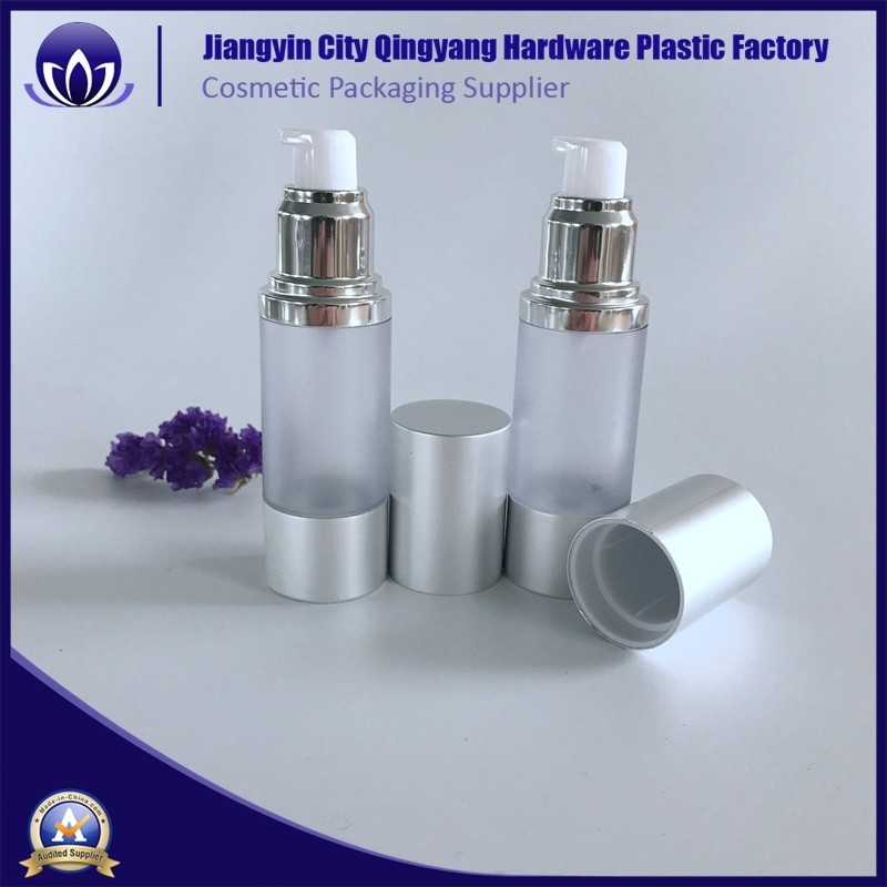 in Stock 15ml 30ml 50ml Liquid Cream Cosmetic Bottle Airless Bottles with Sliver Pump/Spray Cap