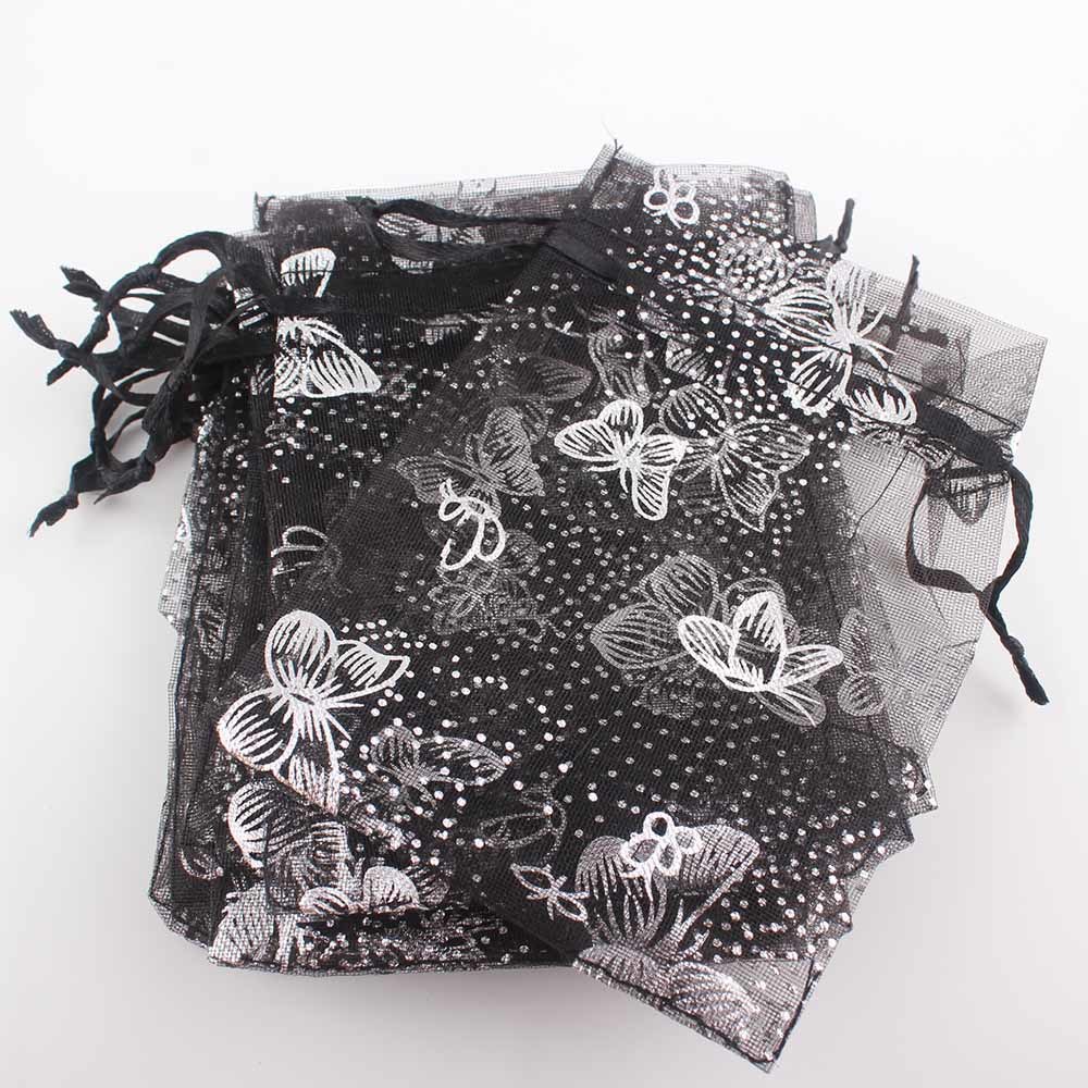 Colorful Butterfly Shaped Gift Packaging Organza Pouch Drawstring Bags Jewelry Bag (COB-1117)