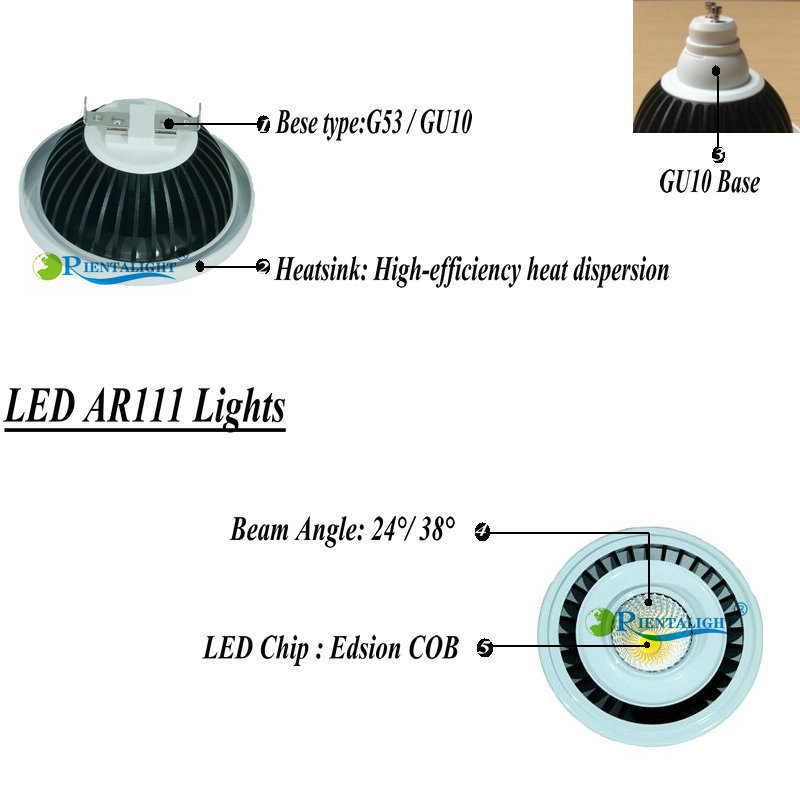 China Factory 12W Edison COB Spotlight LED AR111 light