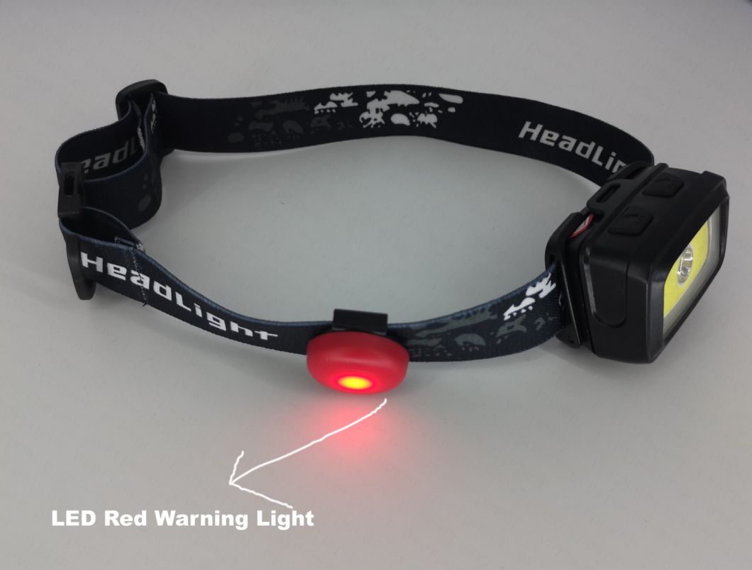 Whistle Function Green Red Light Hunting LED Head Torch with Warning Light