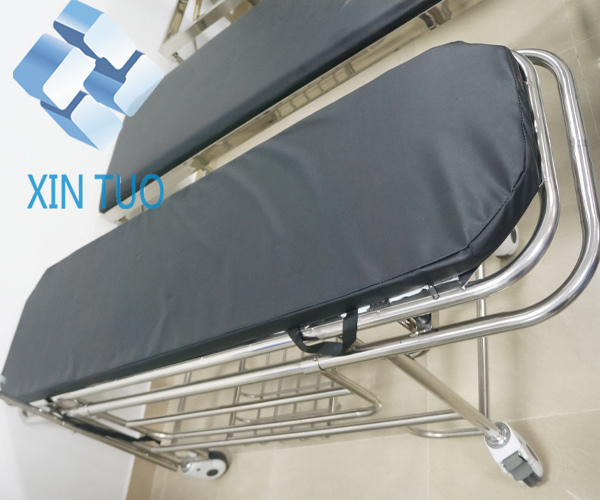 Manual Stainless Steel Patient Strecher Trolley Bed for Firrst-Aid Patient Rescure