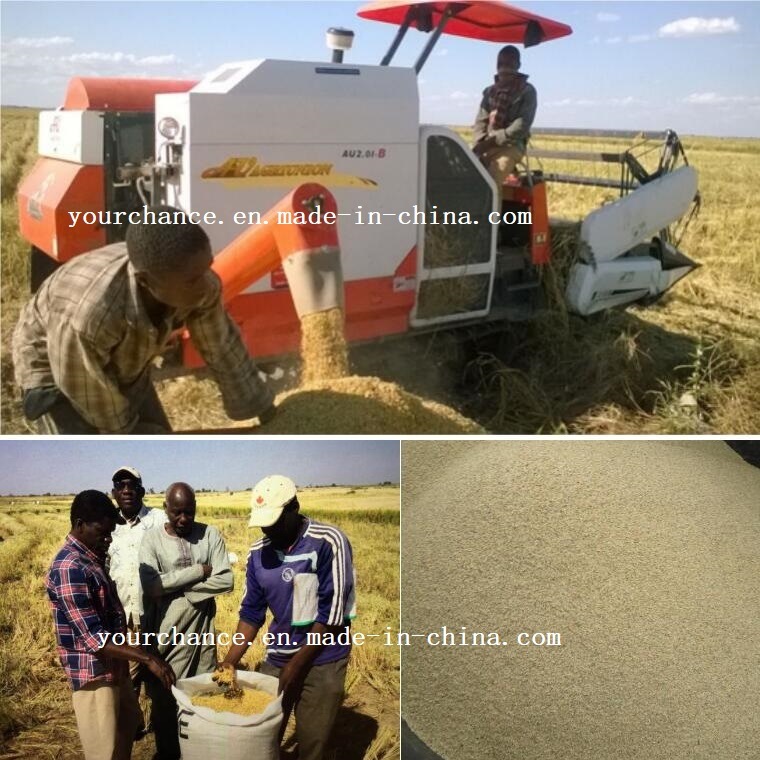 Africa Hot Selling 4lz-4.0 Rice Wheat Combine Harvester