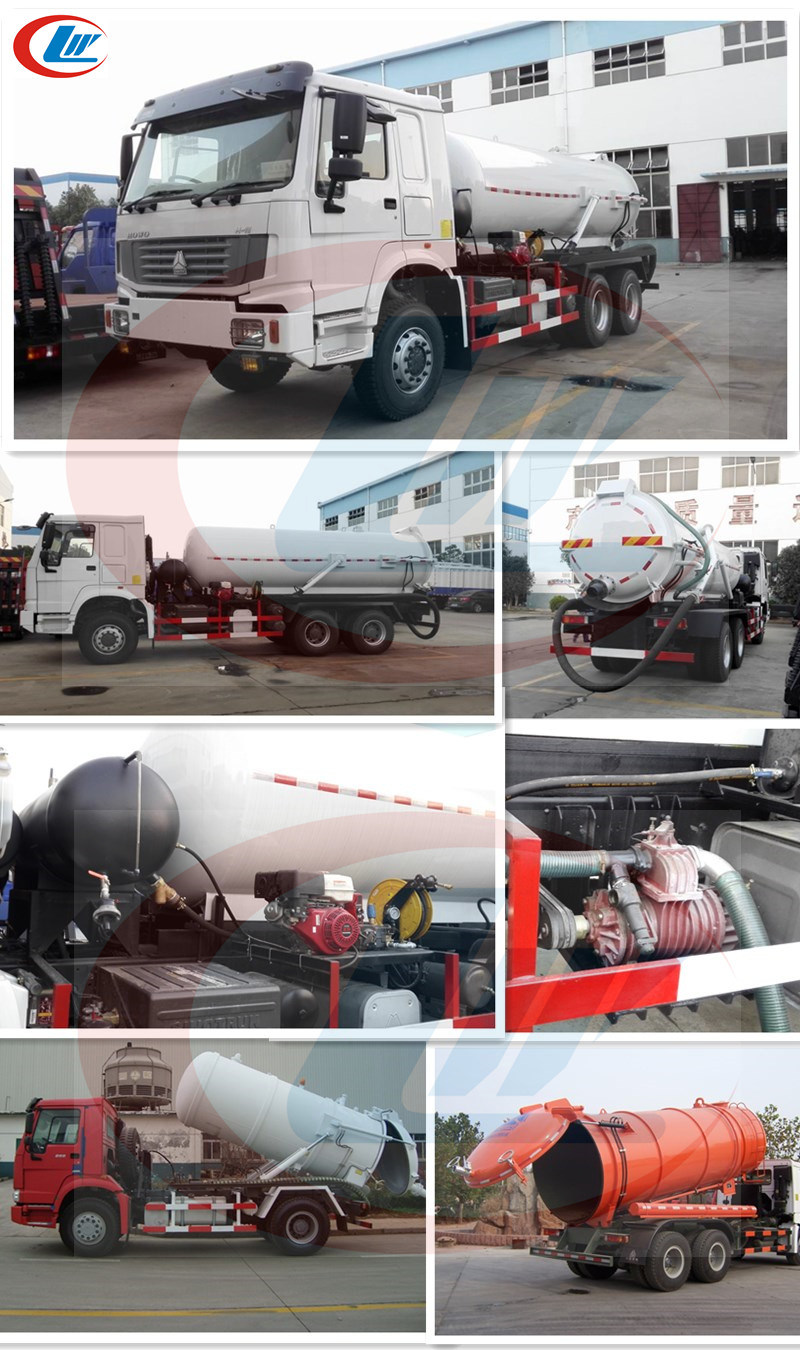 12cbm Sinotruck Sewage Suction Truck for 12000liters Vacuum Tanker Truck