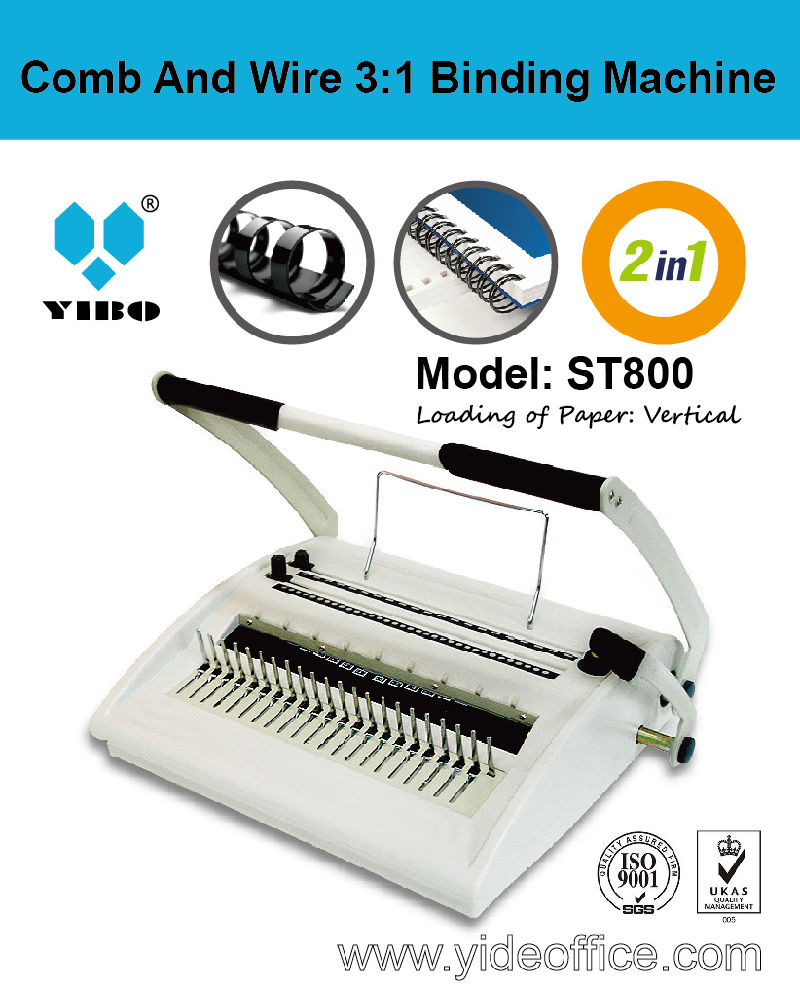 Comb and Wire 3: 1 2-in-1 Binding Machine (ST800)