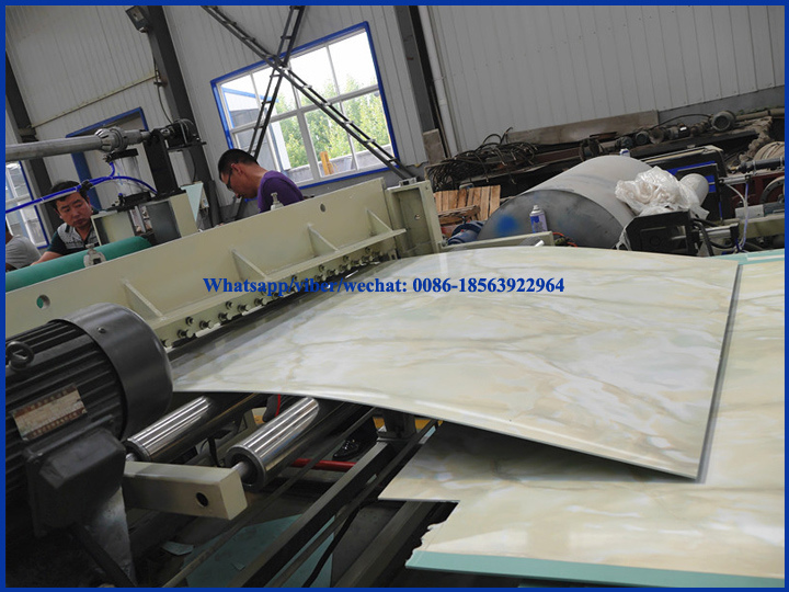 PVC Imitation/Artificial Marble Decoration Sheet/Board/Plate Making Machine with UV Coating (SJ-80/156)