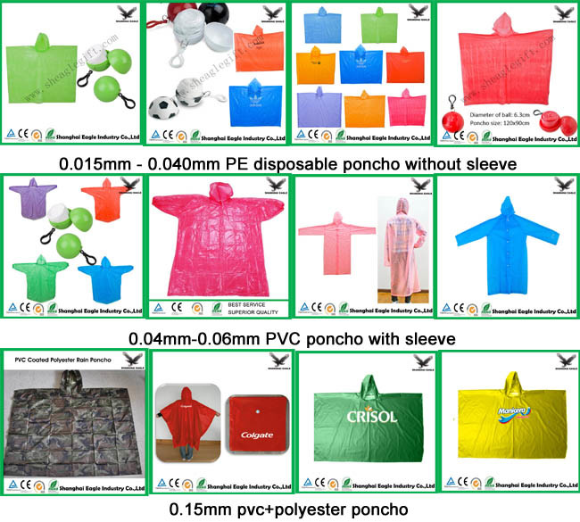 China Disposable Plastic Poncho Wholesale