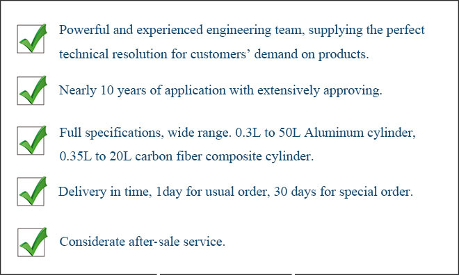 Medical Aluminum Oxygen Cylinder Sizes