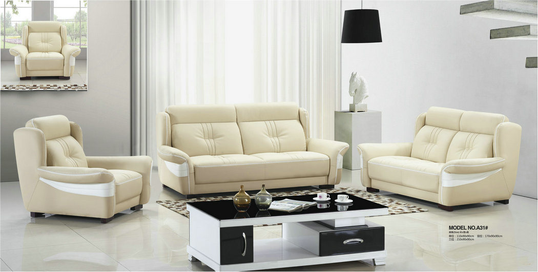 New Model Genuine Leather Sofa for Living Room Furniture (A31)