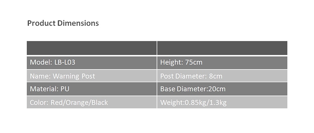 Global Flexible Polyethylene Plastic Road Warning Posts