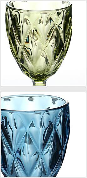 Arabesquitic Shaped Colored Glass Goblet