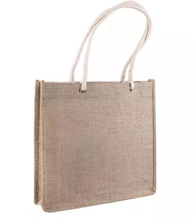 Plain Jute Beach Bags Logo Print Jute Shopping Bag