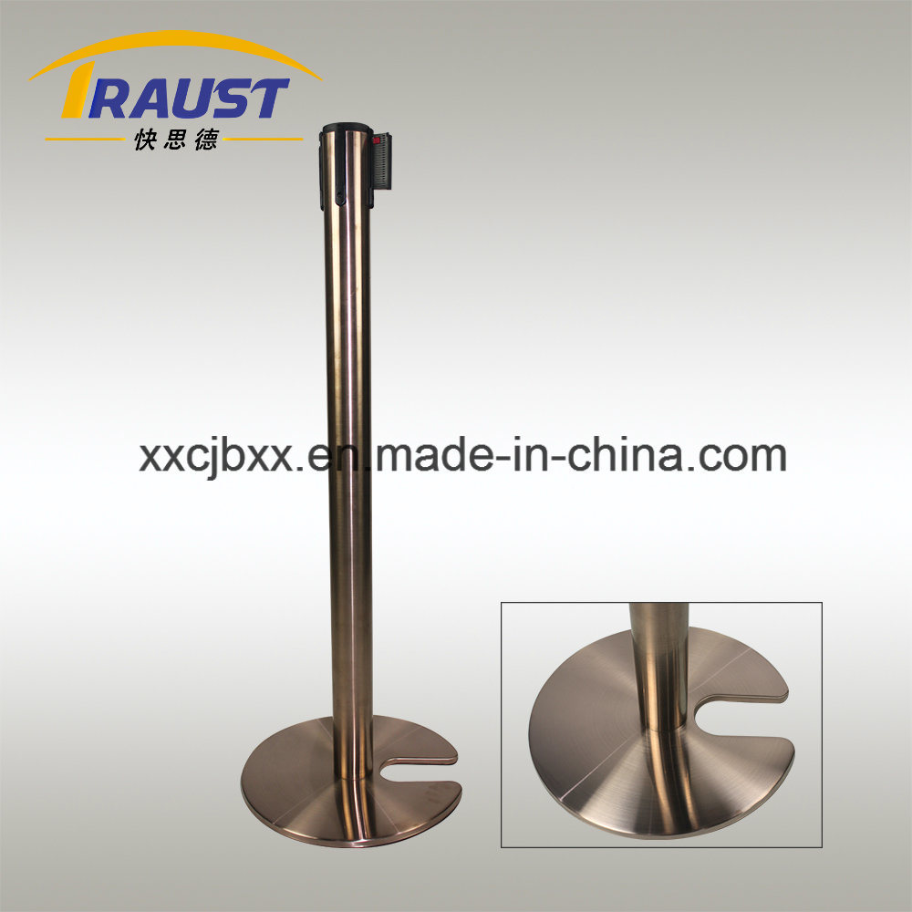 China New-Style Crowd Control Retractable Belt Stanchions with Stackable Base