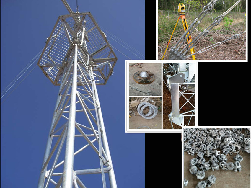 Guyed Wire Mast Steel Telecommunication Tower