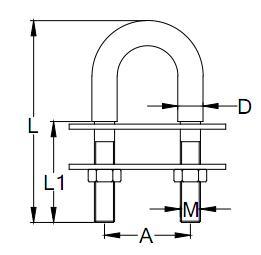 Large Size High Strength U Bolt for Airplane Accessory