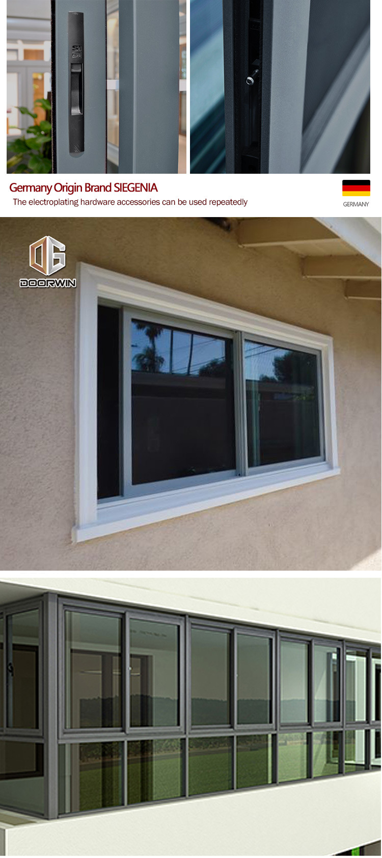 Aluminum Sliding Window for Villa