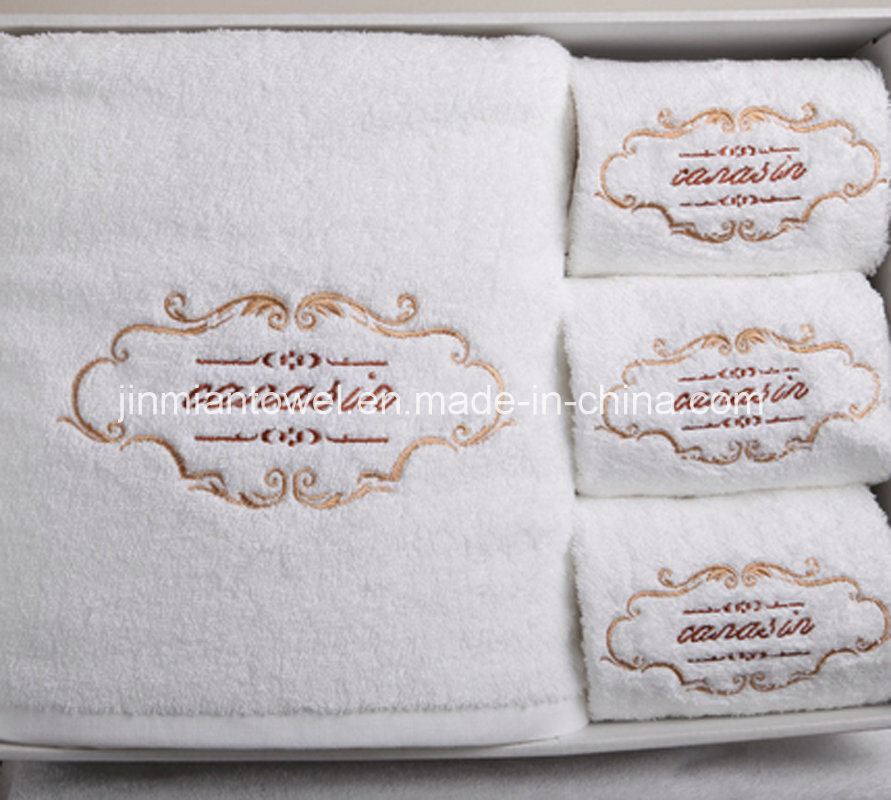 Wholesale 100% Cotton Plain Dyed Custom Promotional Logo Hotel Towel