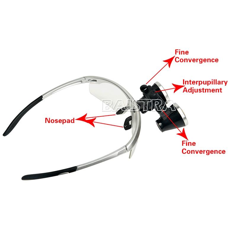 Dental Clinic Use Portable Red Color Headband Magnifier Loupe