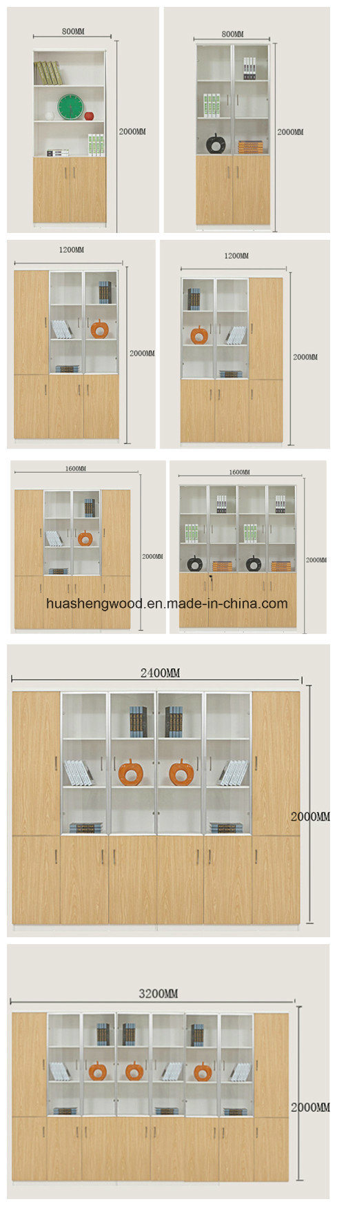 Modern Large Office File Cabinet with Shelf