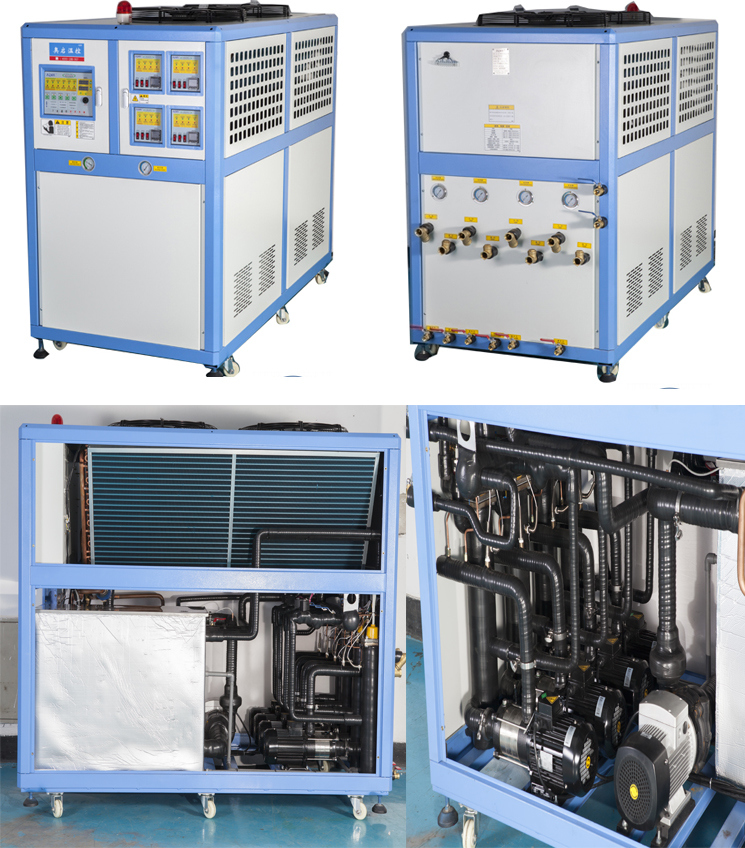 Four Sets of Industrial Temperature Control Hot and Cold Water Chiller Machine