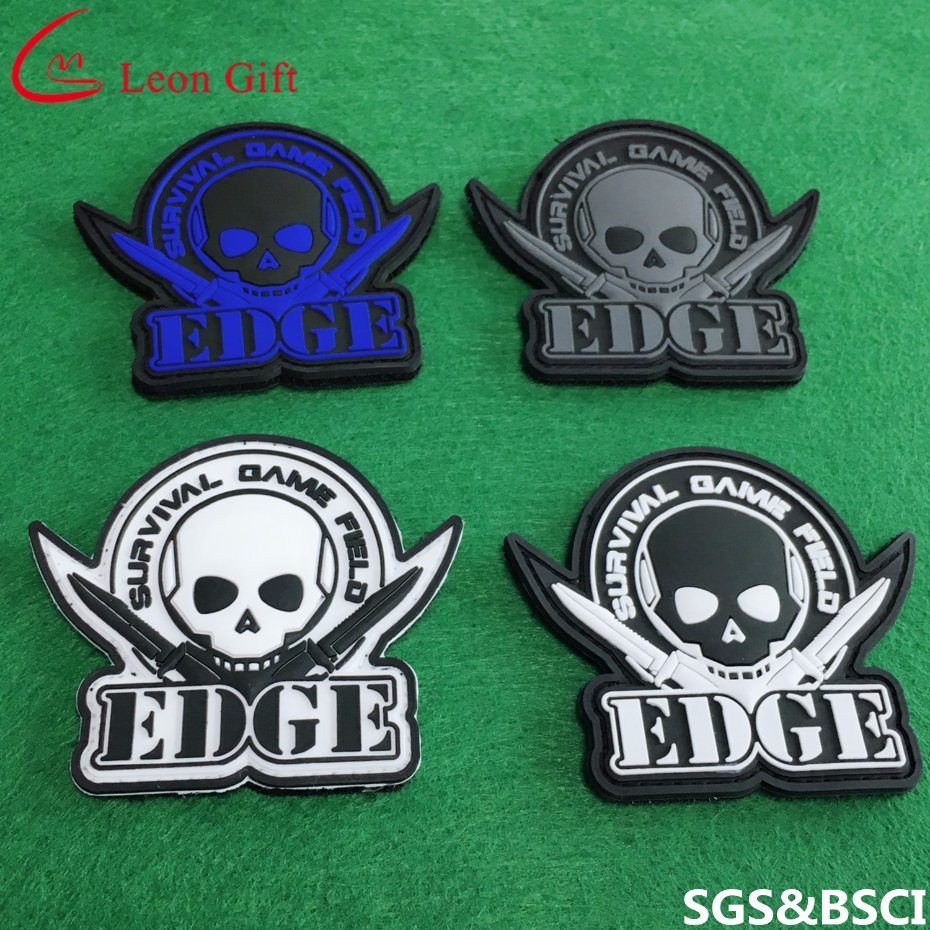 Wholesale Custom Design 3D Rubber PVC Patch with Cutomized Backing