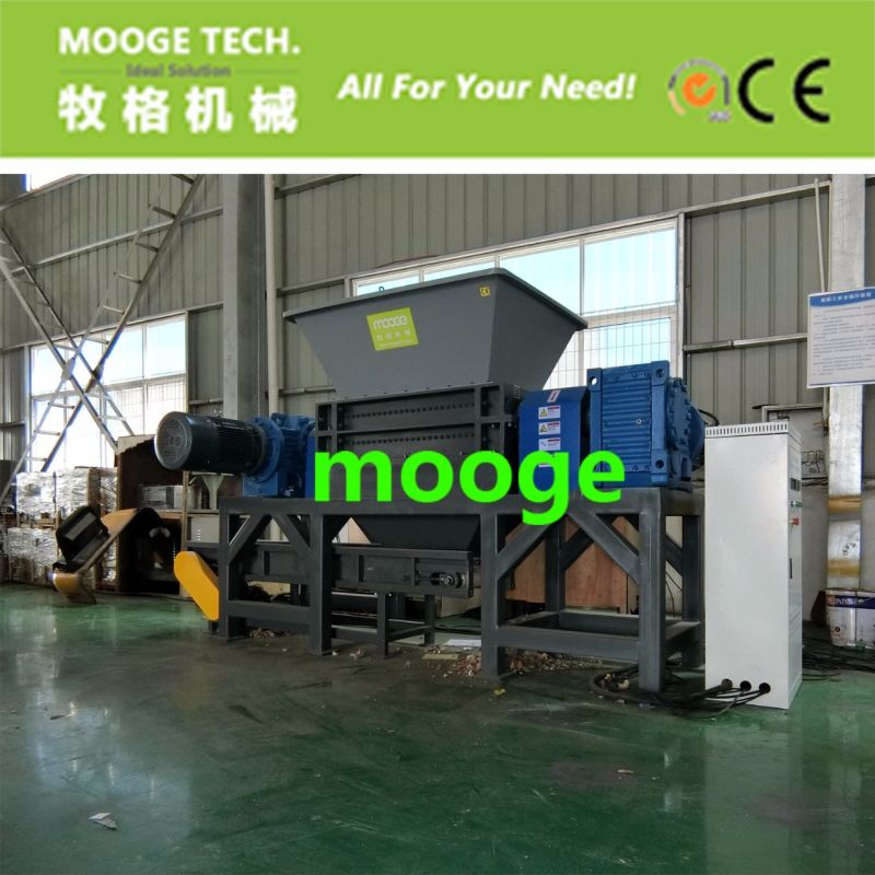 Professional PET HDPE PE Double shaft plastic bottle shredder machine