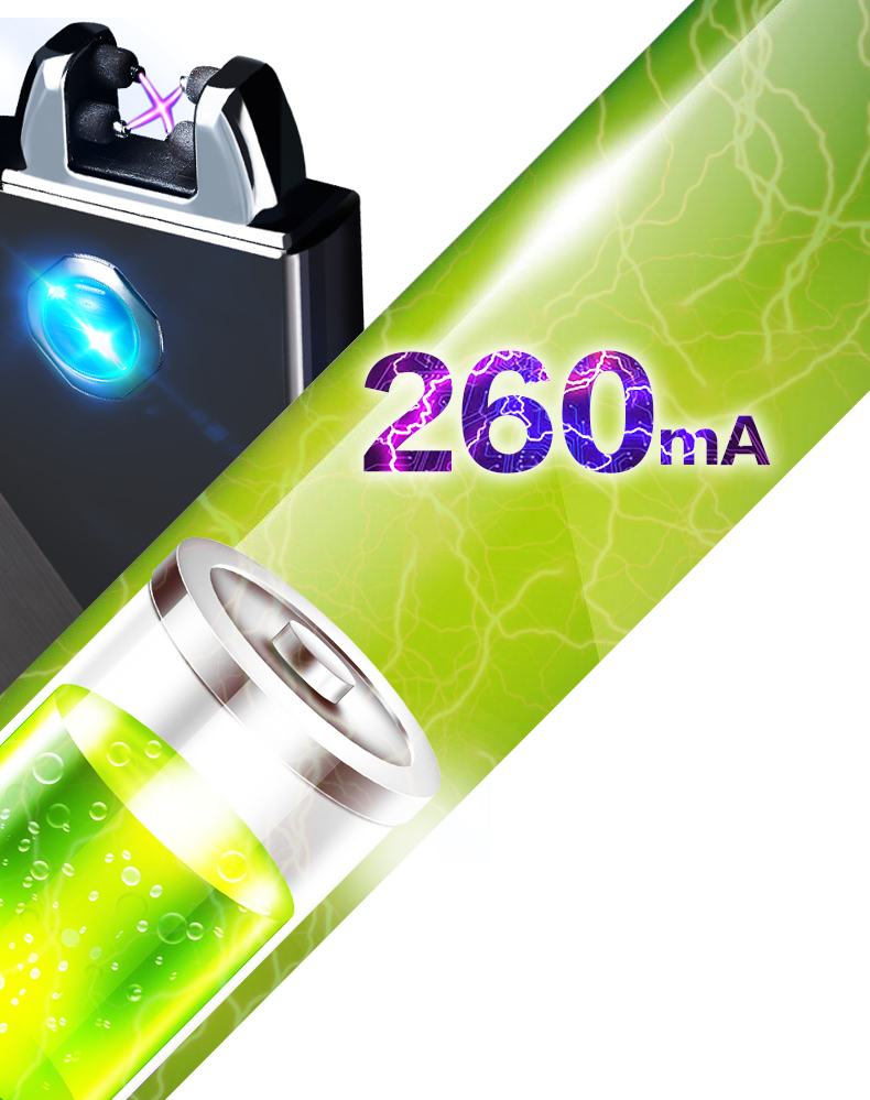 The Latest Windproof Lighters Creative Metal USB Charging Electric Double Arc Electric Lighter Cigarette Lighter