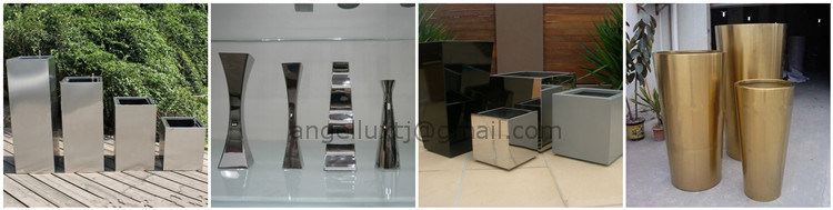 New Decoration Material Stainless Steel Flower Pot for Commercial Mall