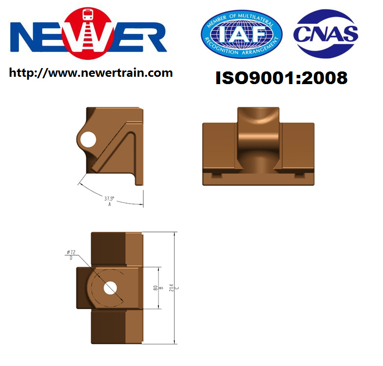 Casting Iron Friction Wedge for Railway Freight Wagon Bogie