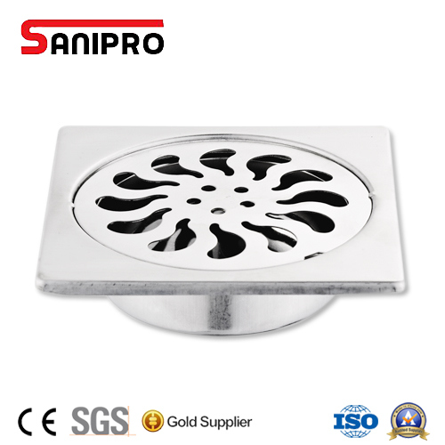 Bathroom Square Stainless Steel Shower Floor Grate Drain