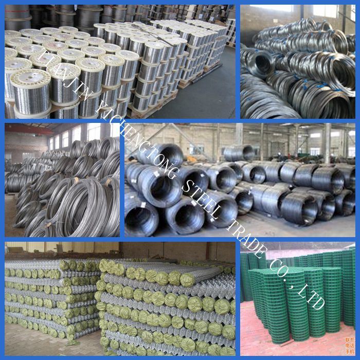Q195 Hot Dipped Galvanized Iron Green Chain Link Fence