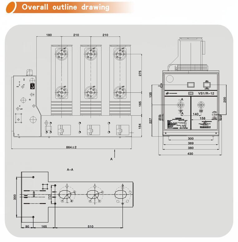 Vs1/R-12 Hv Vacuum Circuit Breaker with Lateral Operating Mechanism