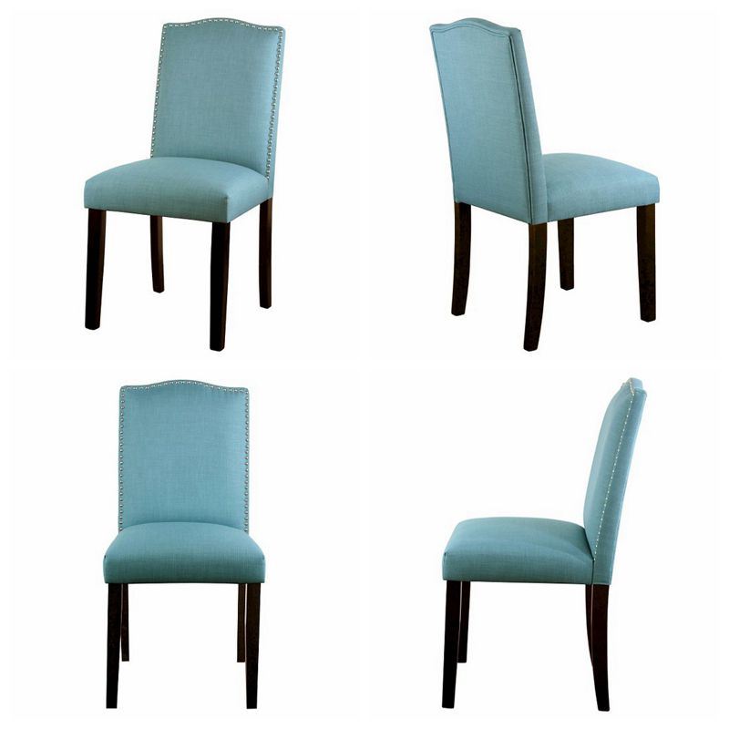 Simple Linen Fabric Restaurant Chair Dining Chairs with Nail Head (HD186)