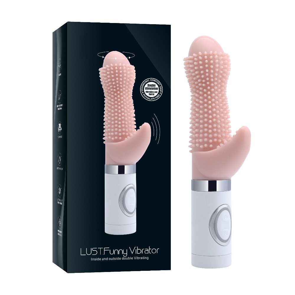 Medical-Grade Silicone Waterproof Multi-Speed G-Spot Dual Rabbit Vibrator Sex Toy for Female