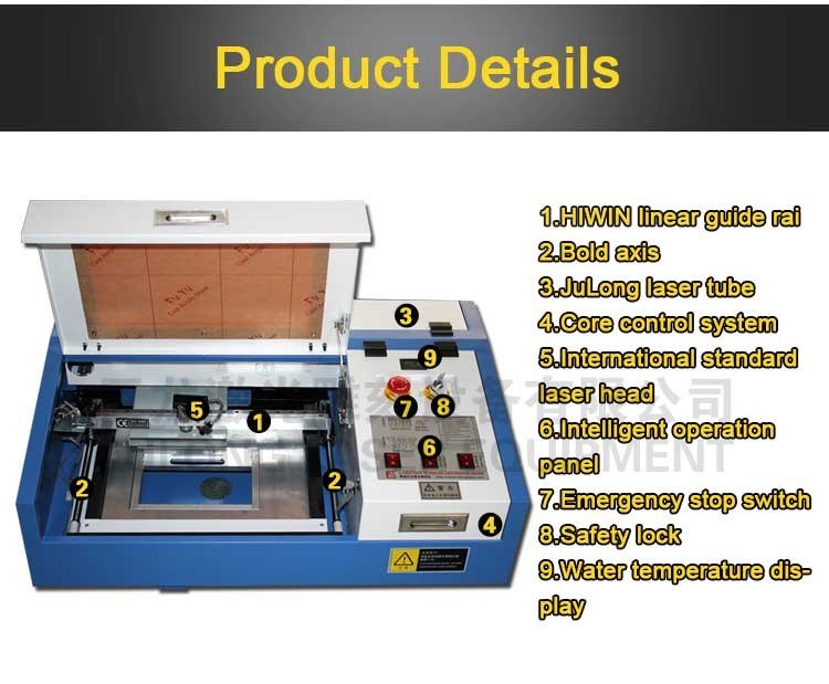 40W CO2 Laser Engraving Machine for Wood, Acrylic, Leather, Stone